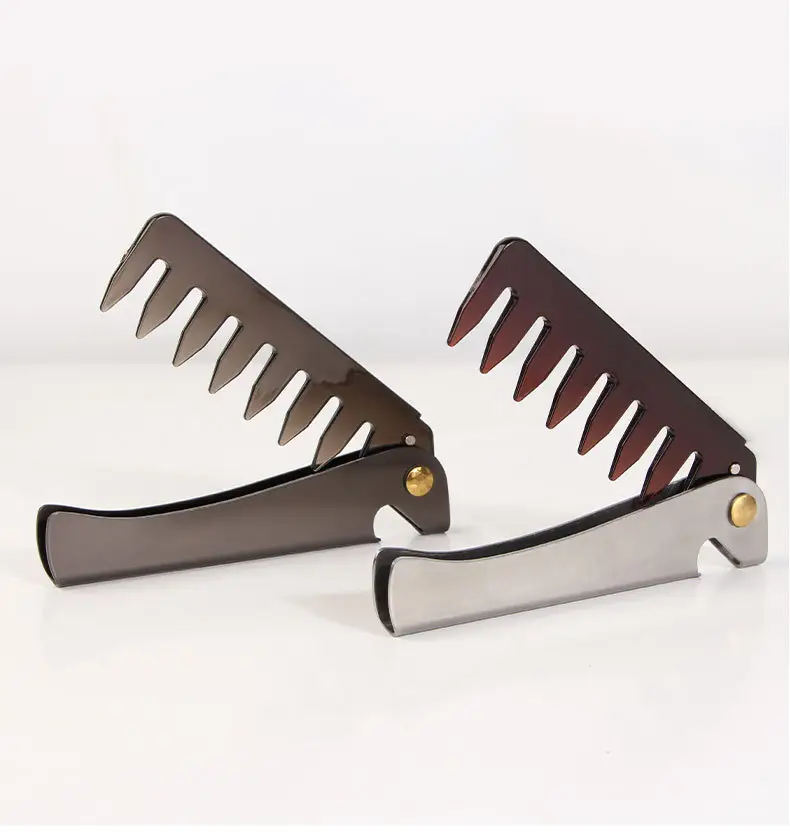 Men's Stainless Steel Wide Tooth Back Comb — feature 1