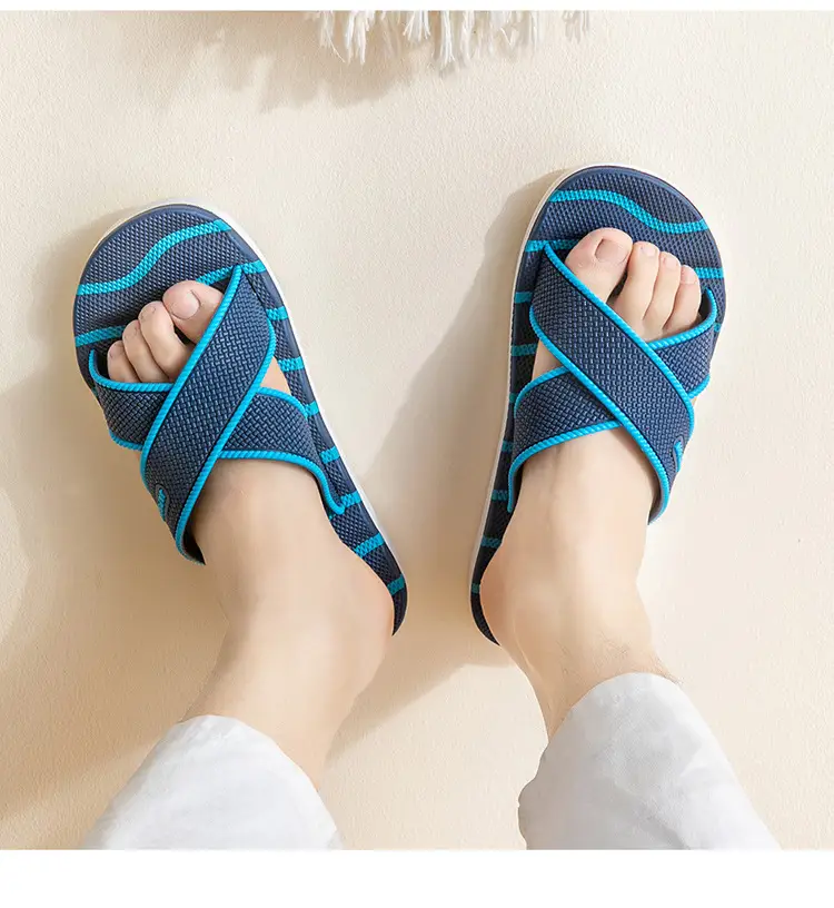 Slippers for Women's Home Non-Slip Eva Thick-Soled Large Size Massage Bathing Slippers for Outer Wear Men's Slippers Factory Direct Sales — feature 17