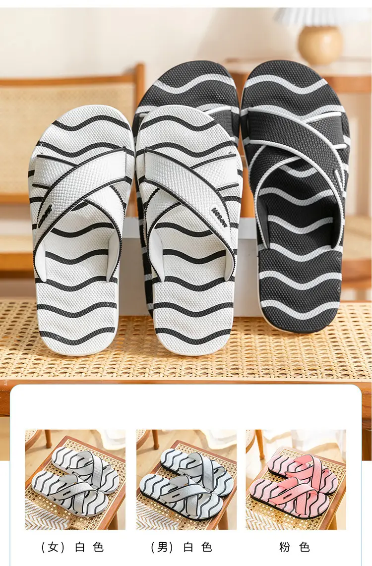Slippers for Women's Home Non-Slip Eva Thick-Soled Large Size Massage Bathing Slippers for Outer Wear Men's Slippers Factory Direct Sales — feature 5