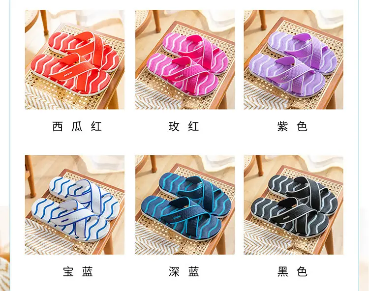 Slippers for Women's Home Non-Slip Eva Thick-Soled Large Size Massage Bathing Slippers for Outer Wear Men's Slippers Factory Direct Sales — feature 6