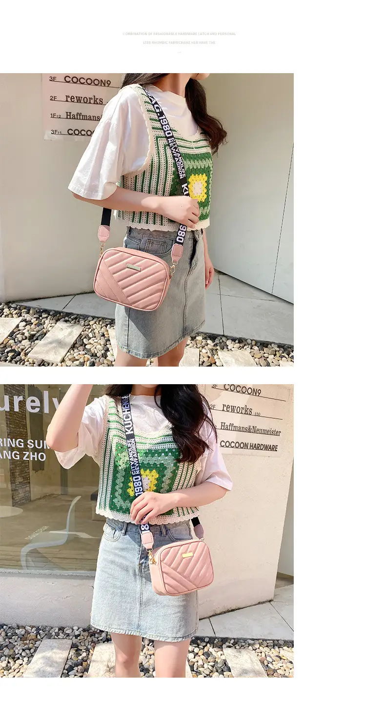 White Quilted Crossbody Bag with Embroidered Design — feature 15
