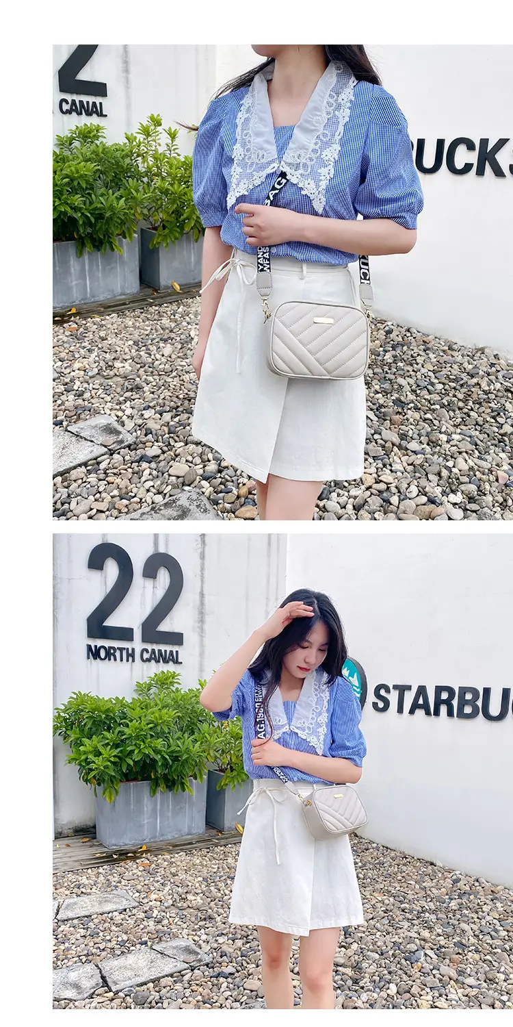 White Quilted Crossbody Bag with Embroidered Design — feature 19