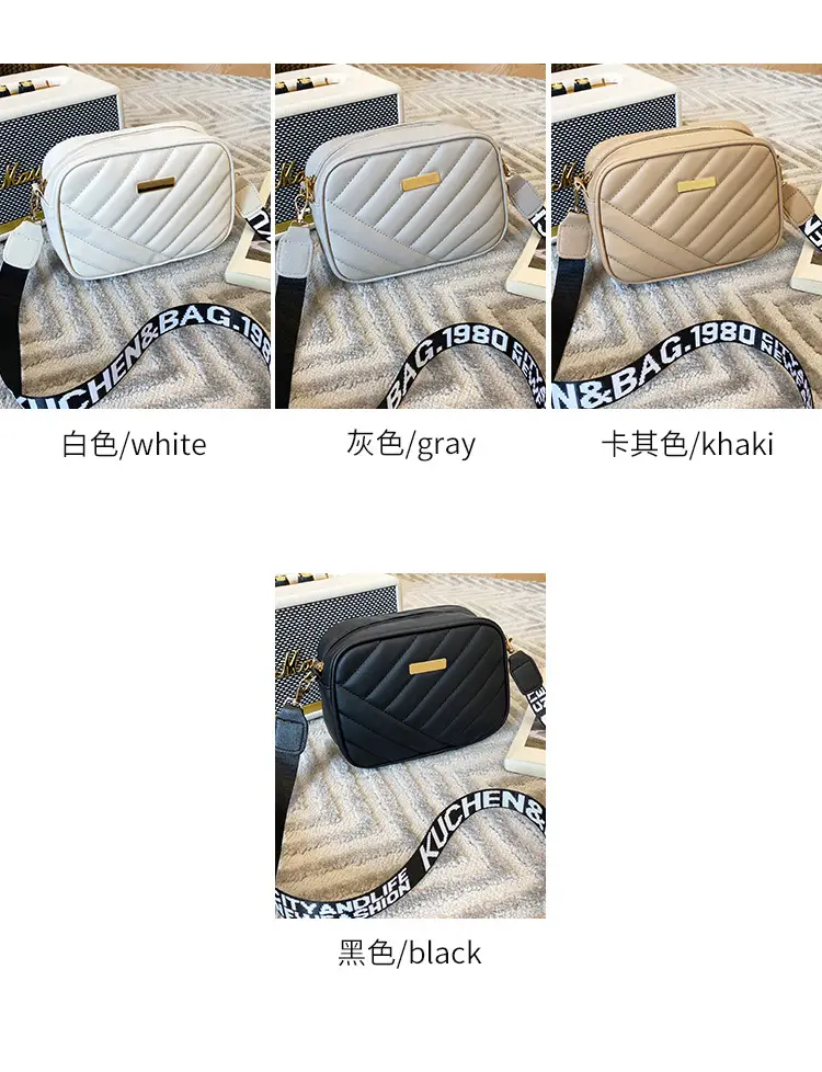 White Quilted Crossbody Bag with Embroidered Design — feature 5