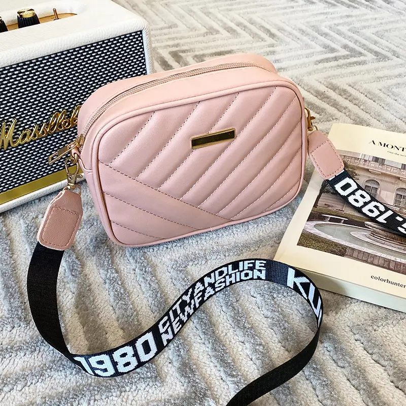 White Quilted Crossbody Bag with Embroidered Design - Image 5