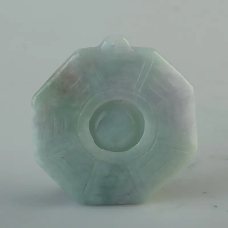 Natural Burmese Jade Bagua Pendant Double Sided Peace - Image 3