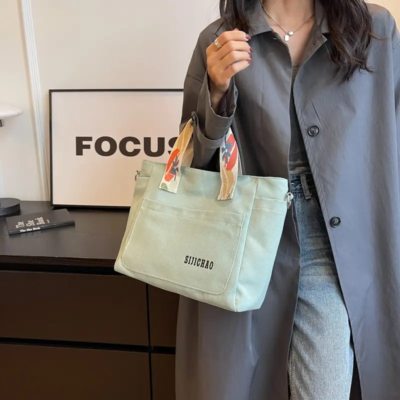 Lightweight Crossbody Bag for Women Canvas Student Commuter Bag - Image 7