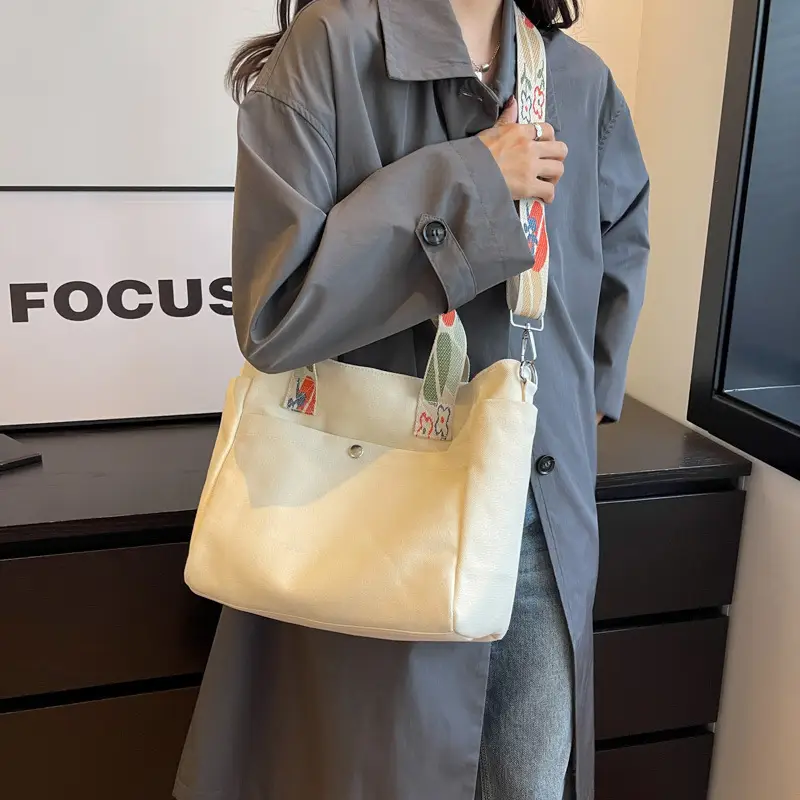 Lightweight Crossbody Bag for Women Canvas Student Commuter Bag - Image 8