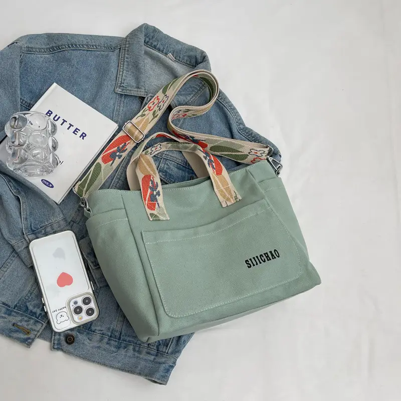 Lightweight Crossbody Bag for Women Canvas Student Commuter Bag — feature 16