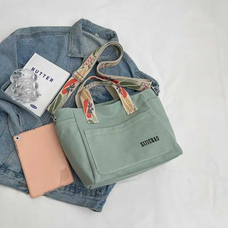 Lightweight Crossbody Bag for Women Canvas Student Commuter Bag — feature 17