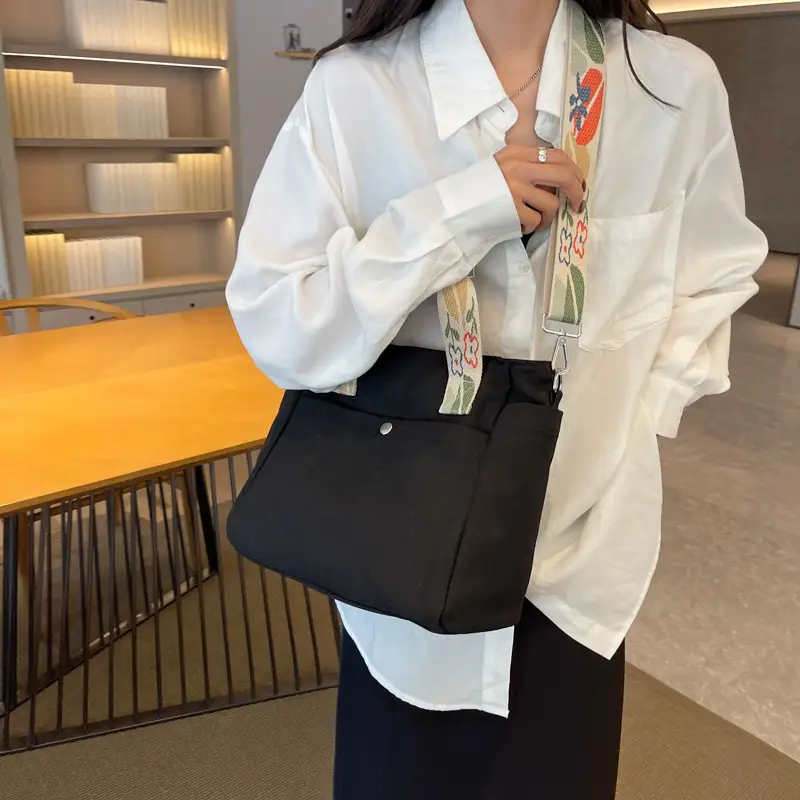 Lightweight Crossbody Bag for Women Canvas Student Commuter Bag — feature 20