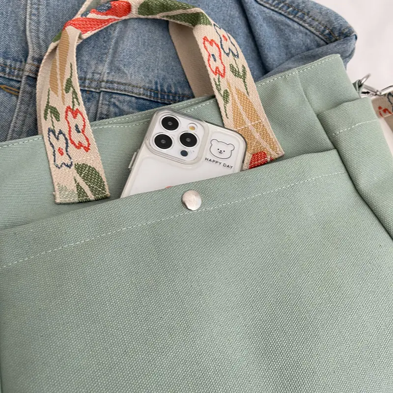 Lightweight Crossbody Bag for Women Canvas Student Commuter Bag — feature 7