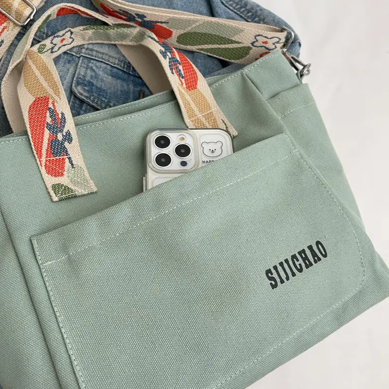 Lightweight Crossbody Bag for Women Canvas Student Commuter Bag — feature 9