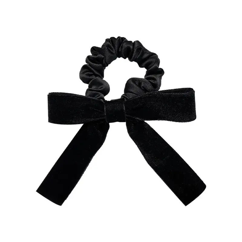 Black Velvet Bow Hair Ring for Women 2023 - Image 7