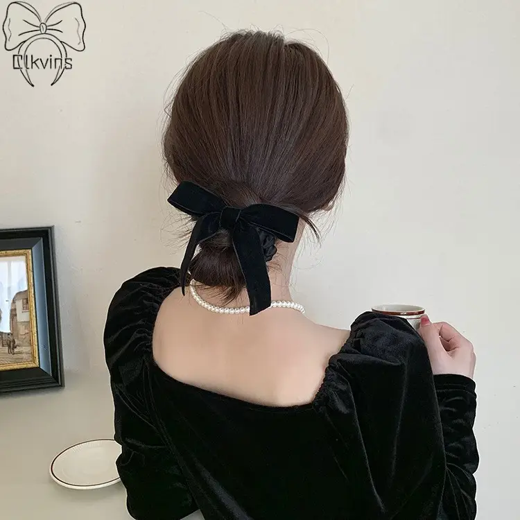 Black Velvet Bow Hair Ring for Women 2023 — feature 7