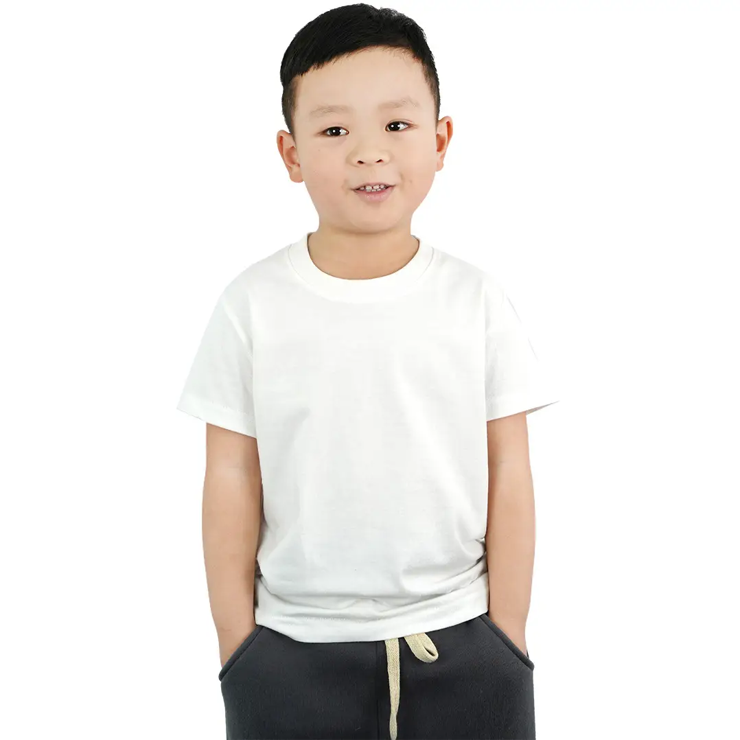 Pure White Short Sleeve T-Shirt for Boys Girls Baby — feature 11