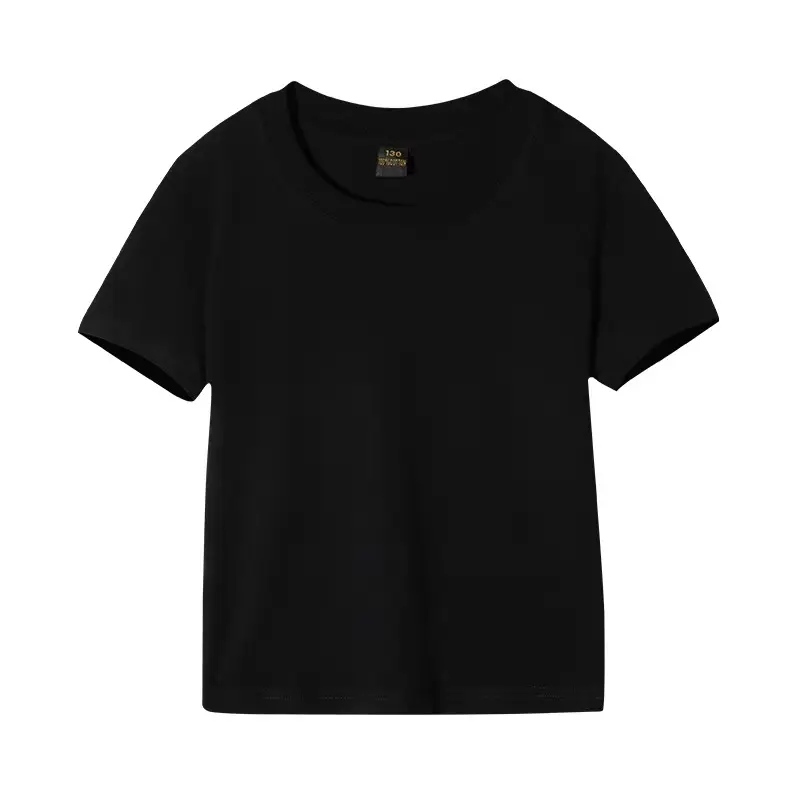 Pure White Short Sleeve T-Shirt for Boys Girls Baby - Image 2