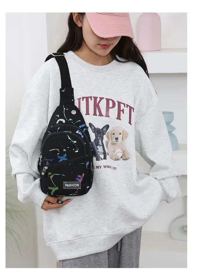 Women's Pink Crossbody Bag with Mirror Design — feature 17