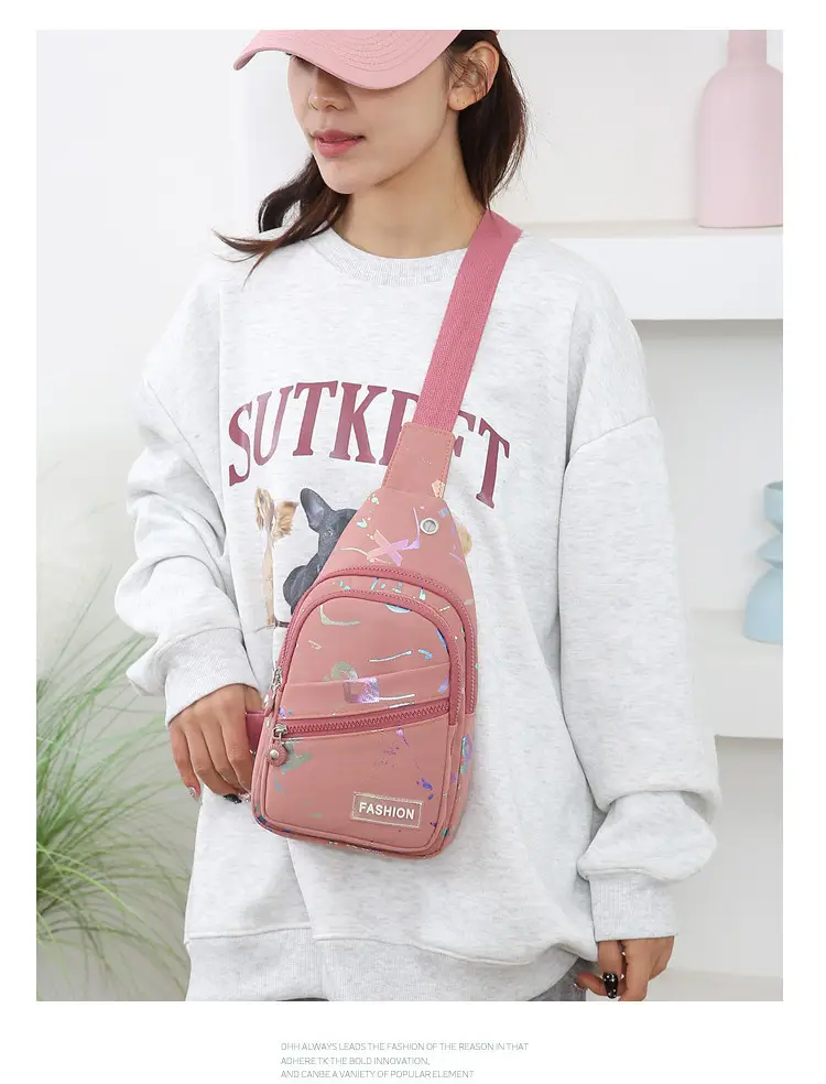 Women's Pink Crossbody Bag with Mirror Design — feature 20