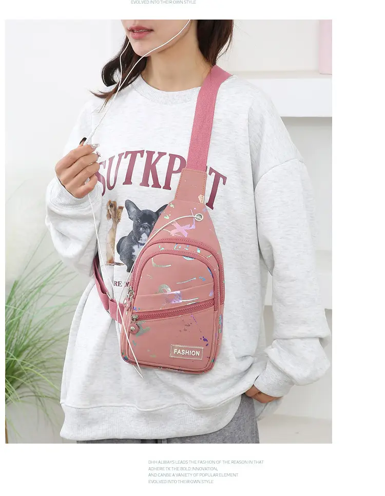 Women's Pink Crossbody Bag with Mirror Design — feature 21