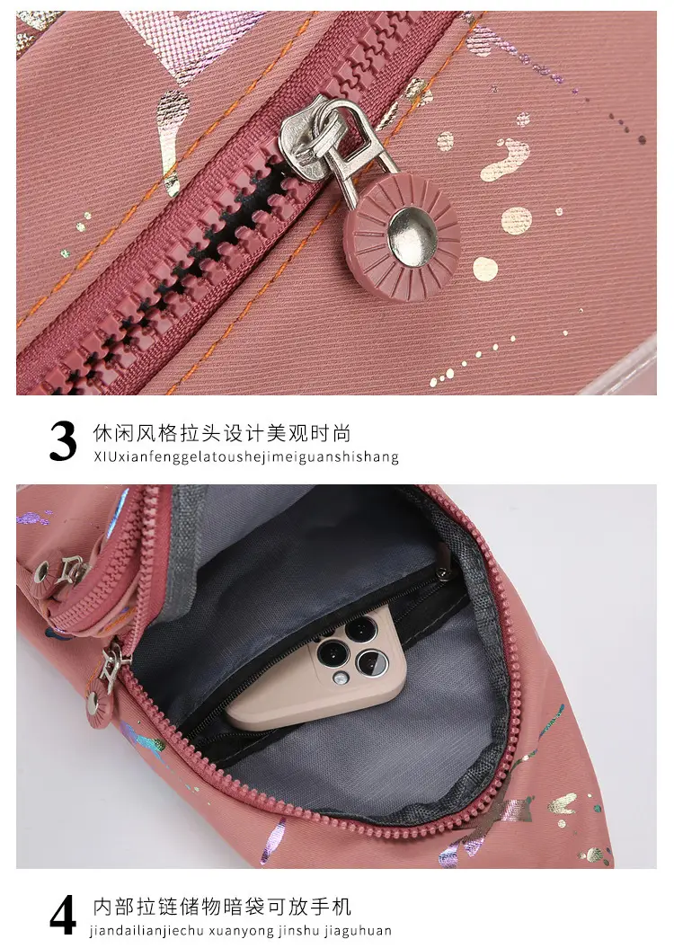 Women's Pink Crossbody Bag with Mirror Design — feature 34