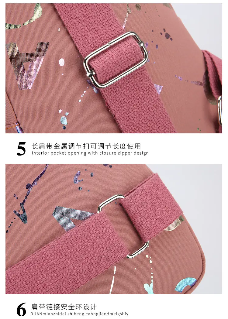 Women's Pink Crossbody Bag with Mirror Design — feature 35
