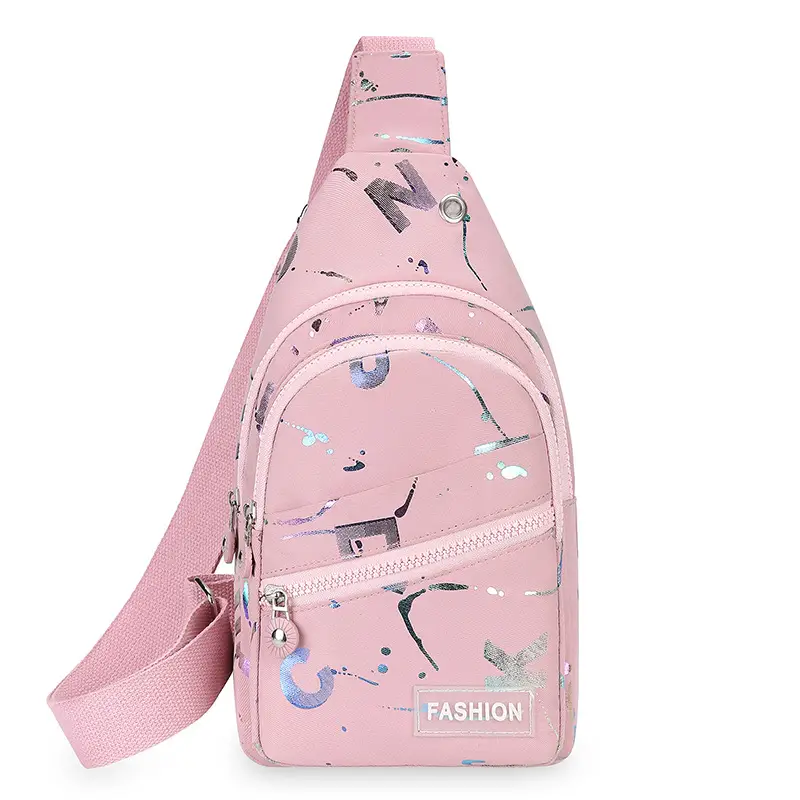 Women's Pink Crossbody Bag with Mirror Design - Image 2