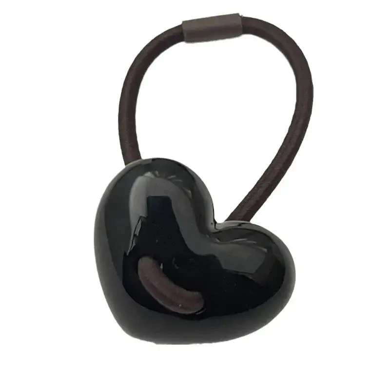 Black Heart-Shaped Korean Hair Band 2023 New Arrival