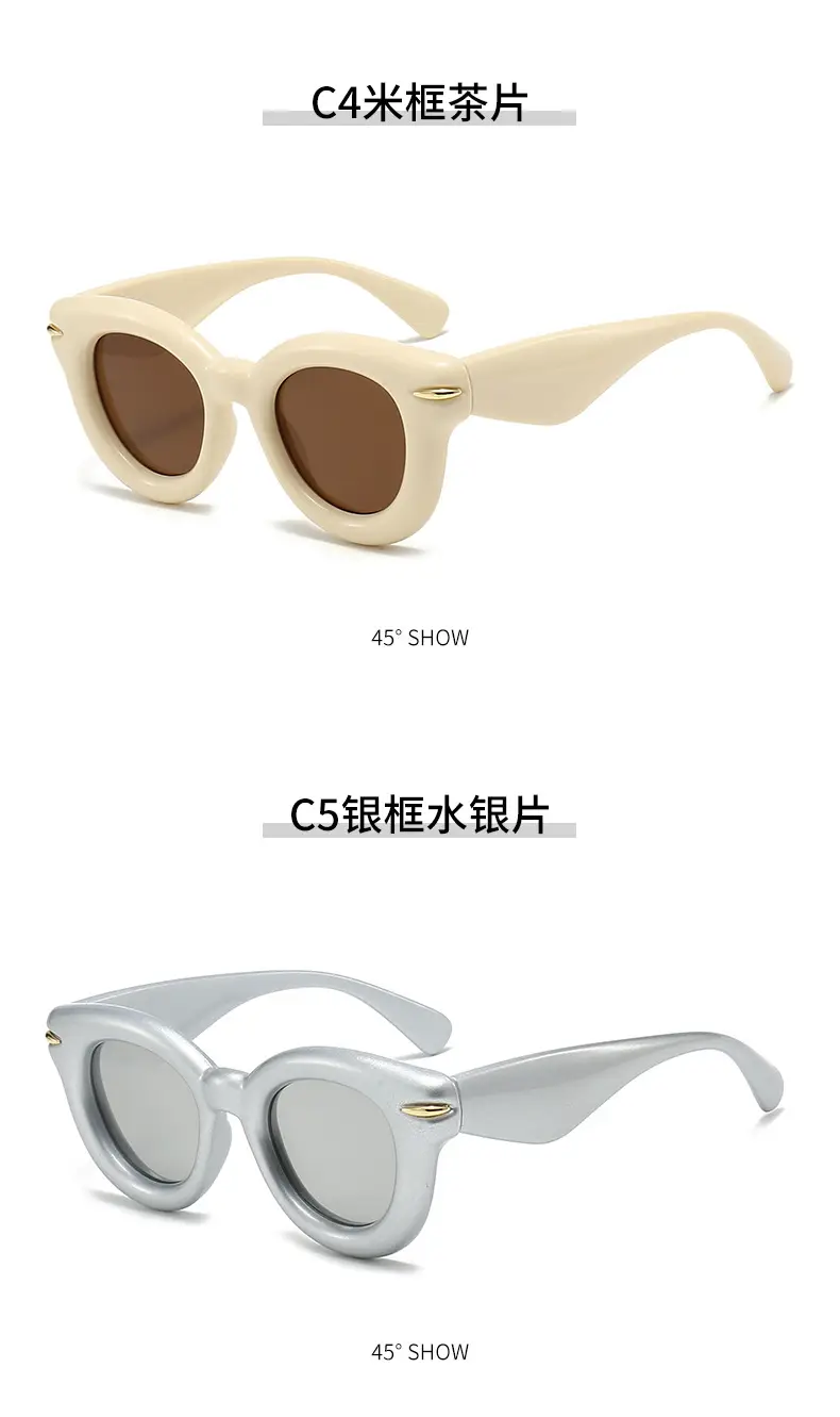 Men Black Round Thick Frame Sunglasses β feature 10