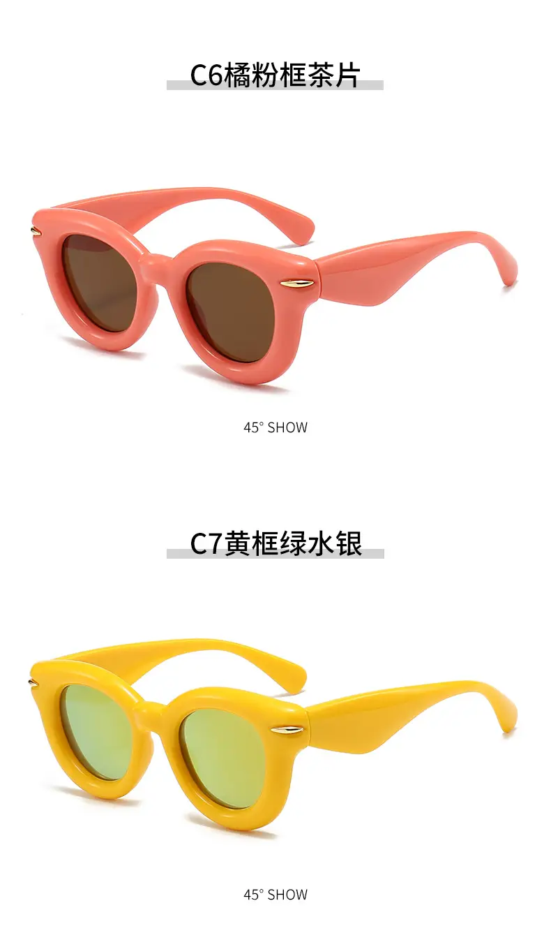 Men Black Round Thick Frame Sunglasses β feature 11