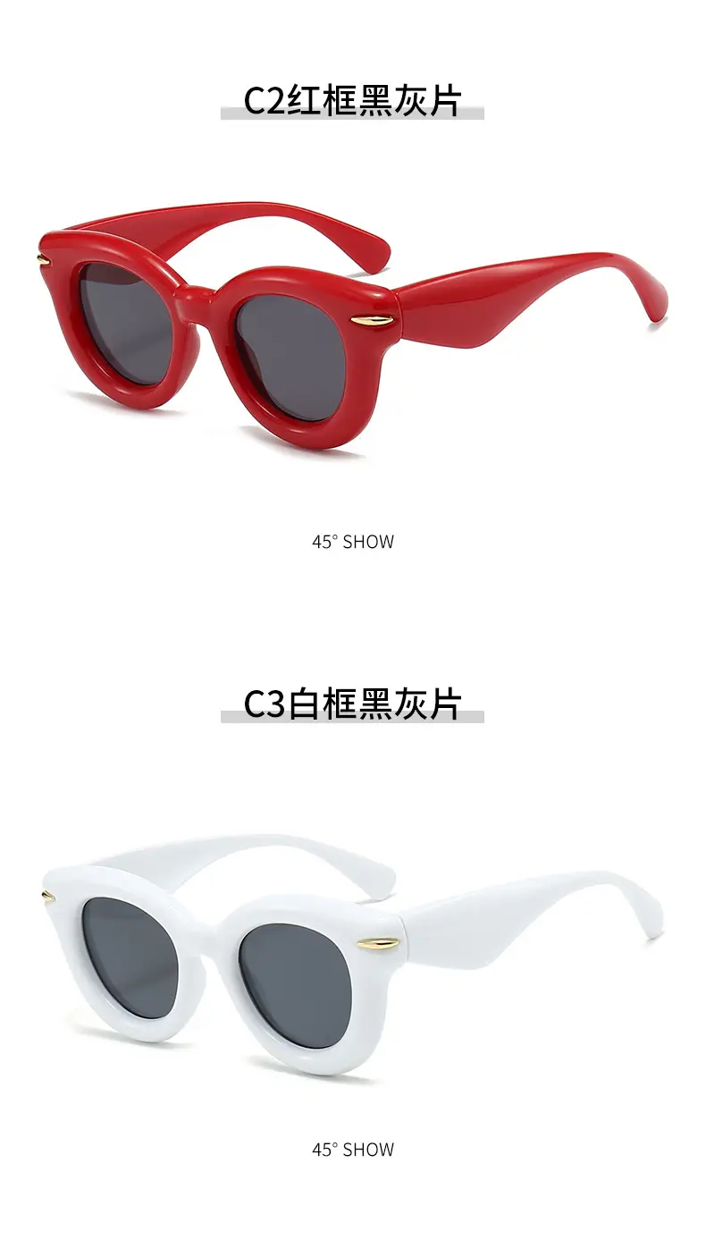 Men Black Round Thick Frame Sunglasses β feature 9