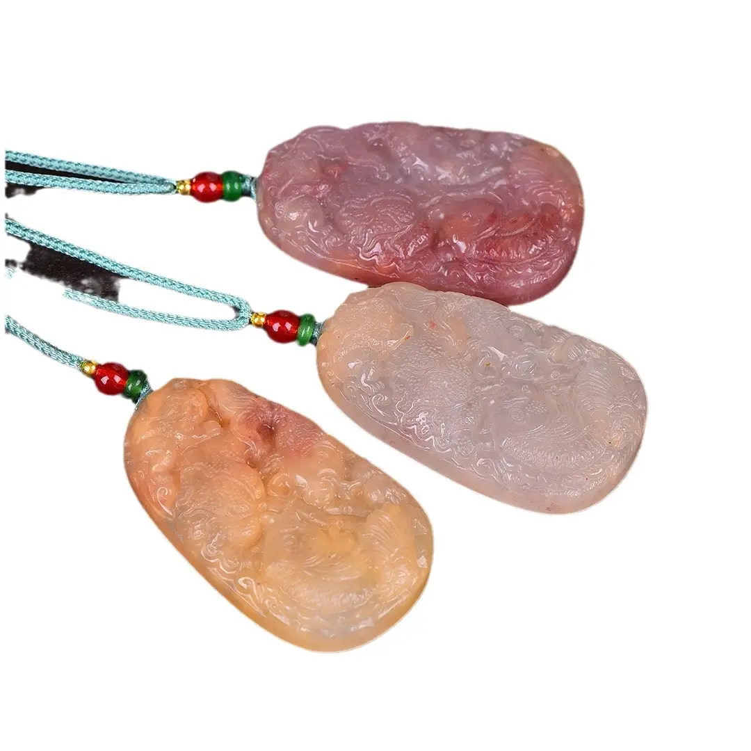 Fine Gold Jade Fish Pendant Necklace - Image 5
