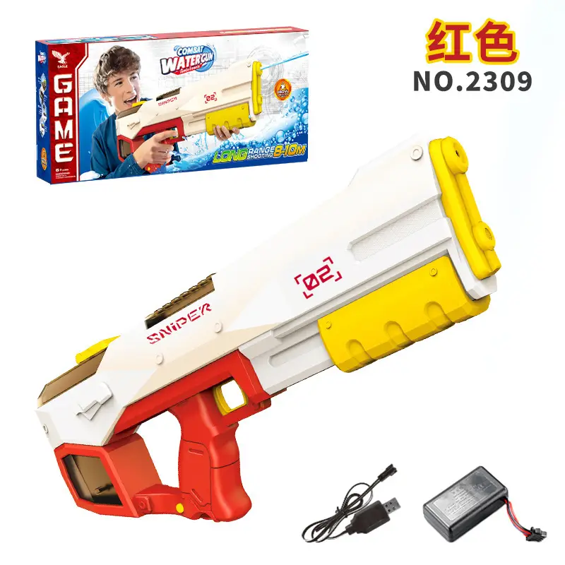 Cross-border electric large capacity water gun electric electric continuous hair automatic absorbent strong endurance continuous hair water gun toy