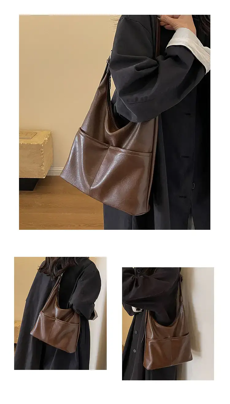 2023 New Retro Fashion Women's Shoulder Bag Black Large Capacity — feature 10