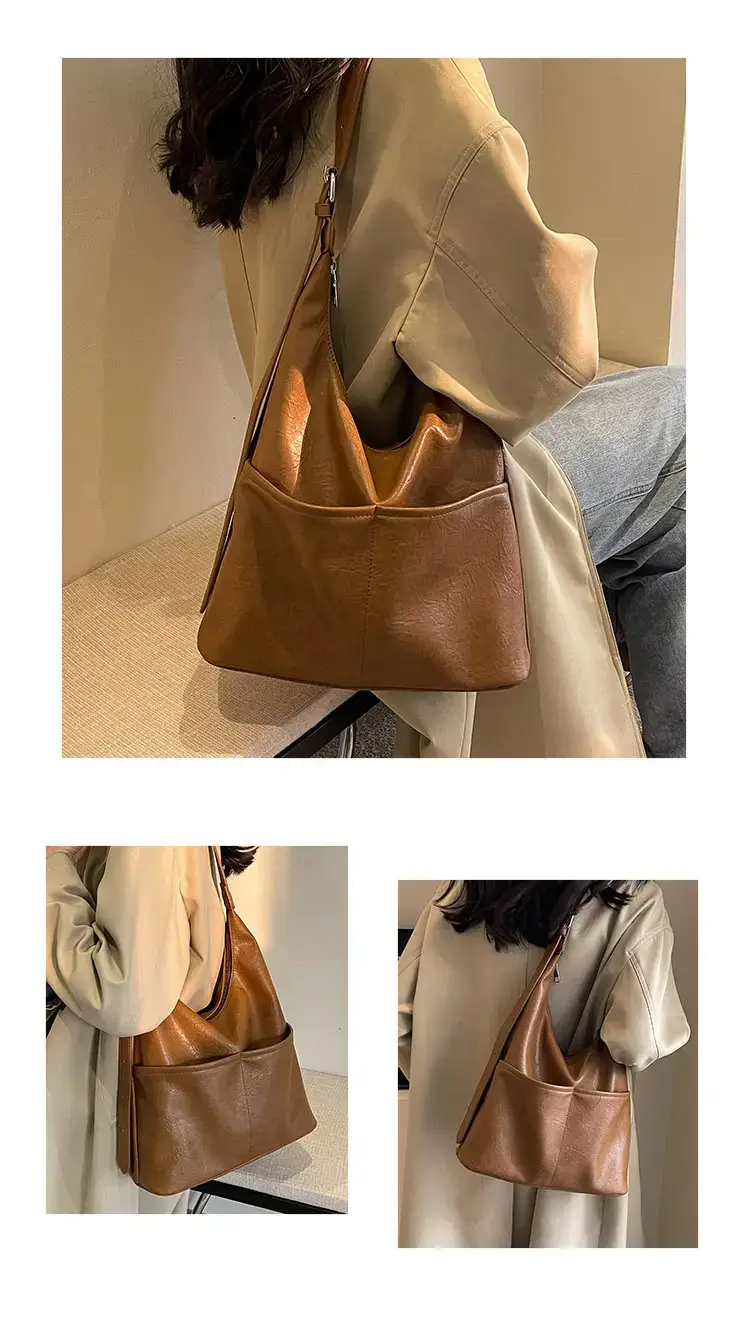 2023 New Retro Fashion Women's Shoulder Bag Black Large Capacity — feature 11