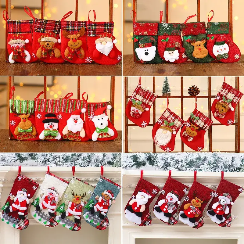 Christmas Cartoon Socks Gift Bag Set of 4 - Image 40
