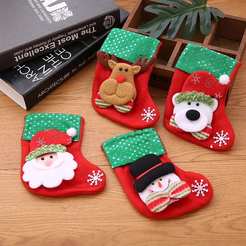 Christmas Cartoon Socks Gift Bag Set of 4 - Image 41