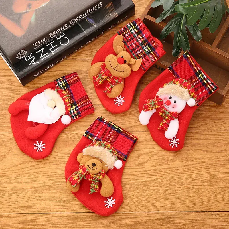 Christmas Cartoon Socks Gift Bag Set of 4 - Image 43