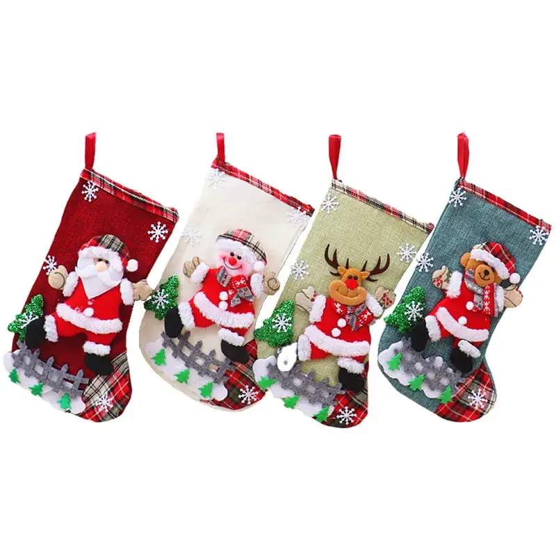 Christmas Cartoon Socks Gift Bag Set of 4 - Image 44