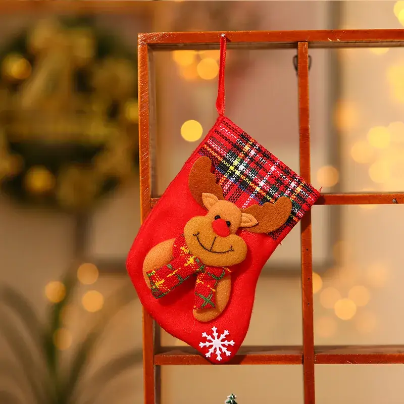 Christmas Cartoon Socks Gift Bag Set of 4 - Image 11