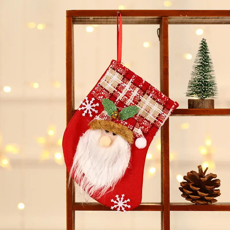 Christmas Cartoon Socks Gift Bag Set of 4 - Image 13