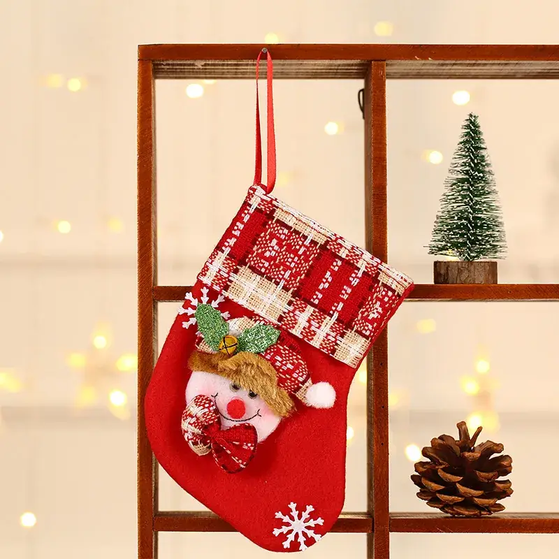 Christmas Cartoon Socks Gift Bag Set of 4 - Image 14