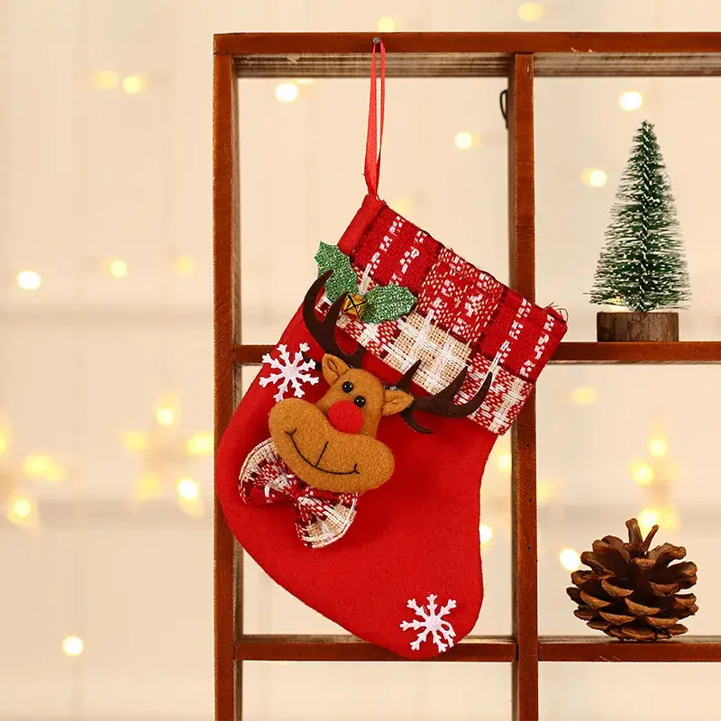 Christmas Cartoon Socks Gift Bag Set of 4 - Image 15