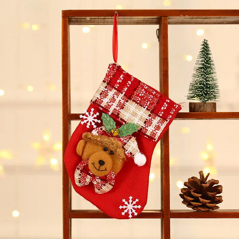 Christmas Cartoon Socks Gift Bag Set of 4 - Image 16