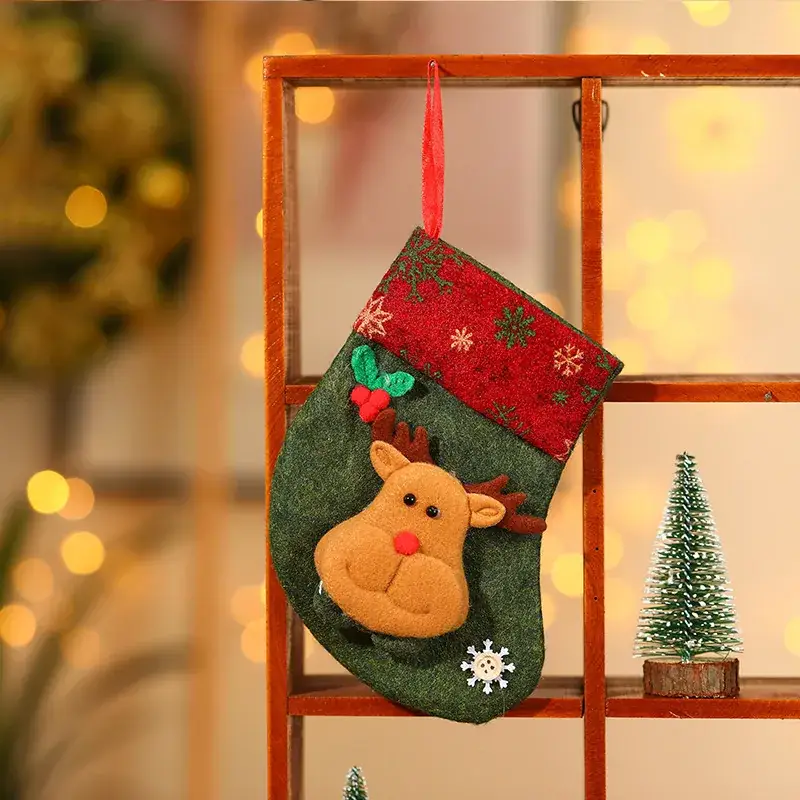 Christmas Cartoon Socks Gift Bag Set of 4 - Image 19
