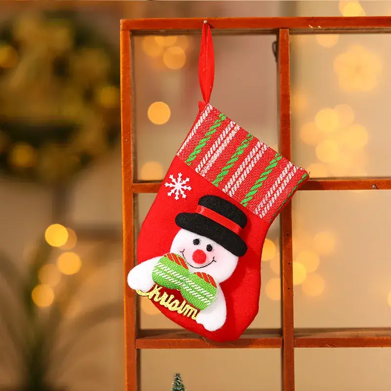 Christmas Cartoon Socks Gift Bag Set of 4 - Image 2