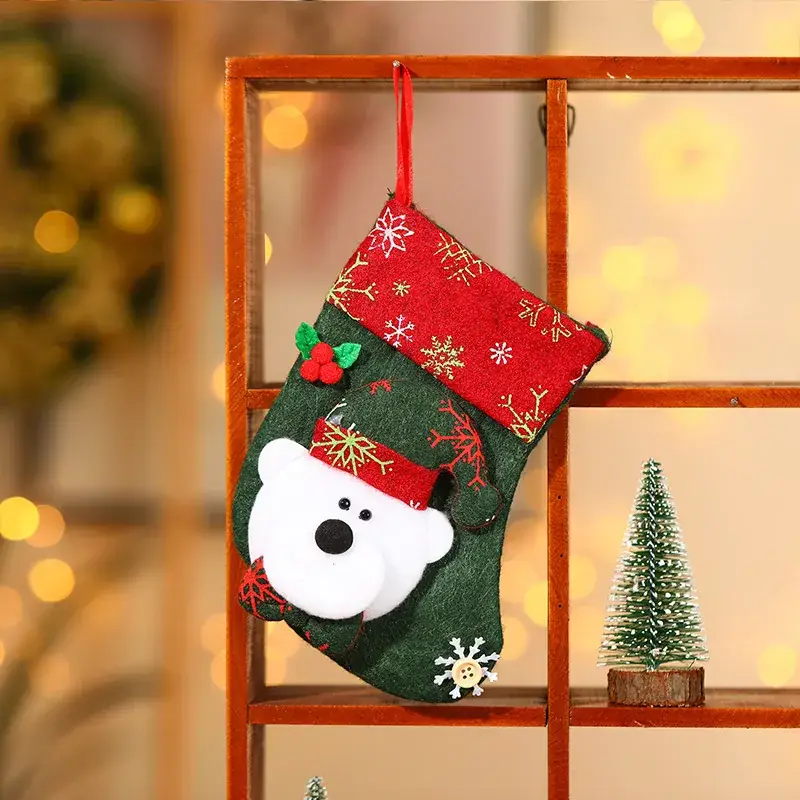 Christmas Cartoon Socks Gift Bag Set of 4 - Image 20