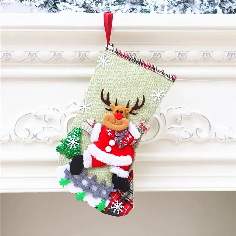 Christmas Cartoon Socks Gift Bag Set of 4 - Image 31