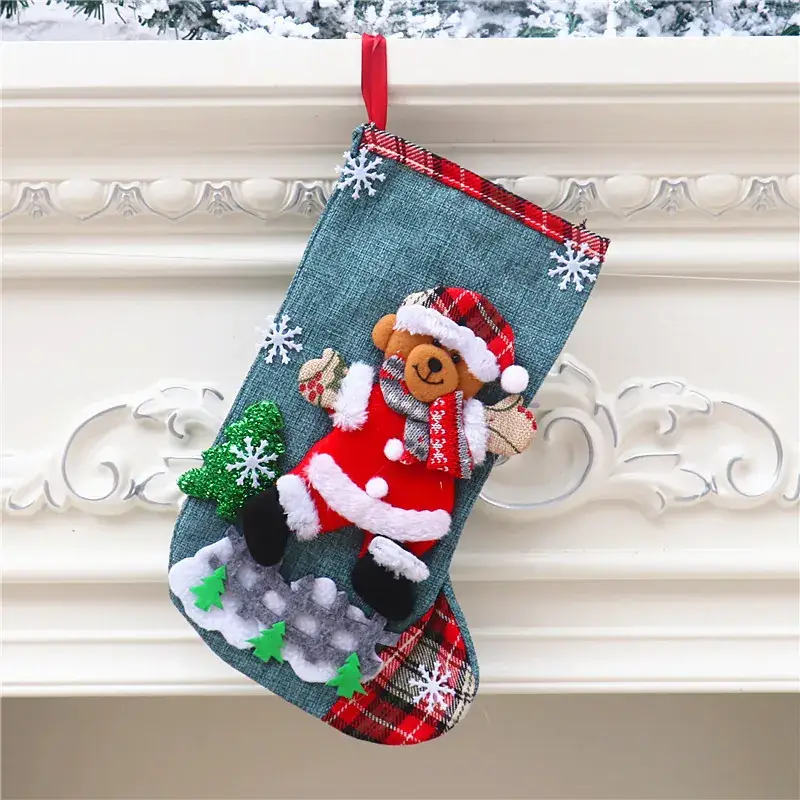 Christmas Cartoon Socks Gift Bag Set of 4 - Image 32