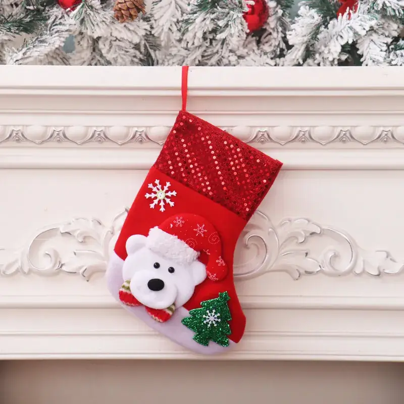 Christmas Cartoon Socks Gift Bag Set of 4 - Image 36