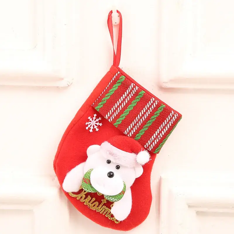 Christmas Cartoon Socks Gift Bag Set of 4 - Image 4